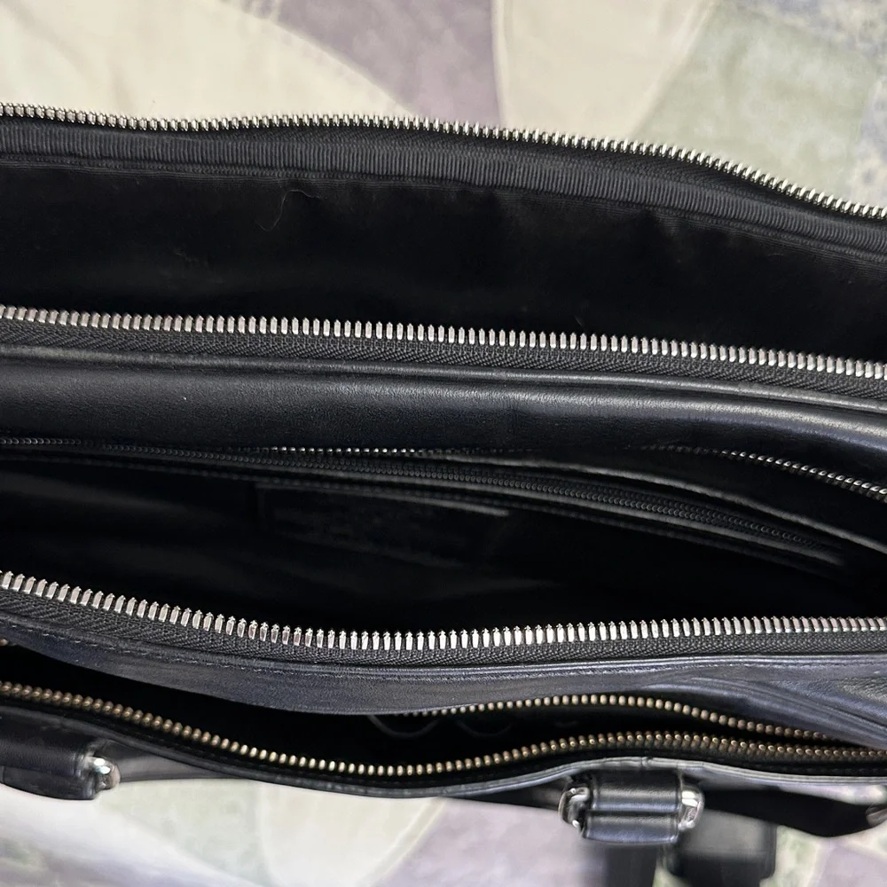 Coach Black Leather Men's Bag
